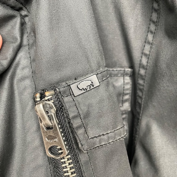 Buffalo David Bitton Black Waxed Cotton Jacket – Size Mens Medium - Picture 8 of 12